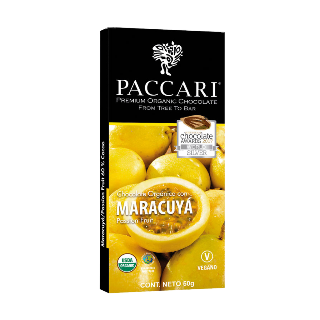 TABLETA PACCARI 60 % CACAO MARACUYA 50 GR - Imagen principal