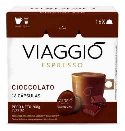 CAPSULAS VIAGGIO CHOCOLATE 16 UNI DG - Imagen principal