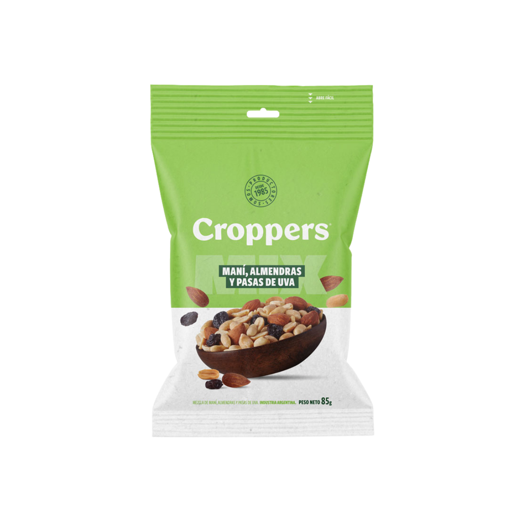 MIX MANI ALMENDRAS PASAS CROPPERS 80 GR - Imagen principal
