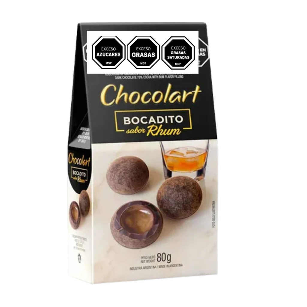 BOCADITOS AL RON CHOCOLART 80 GR