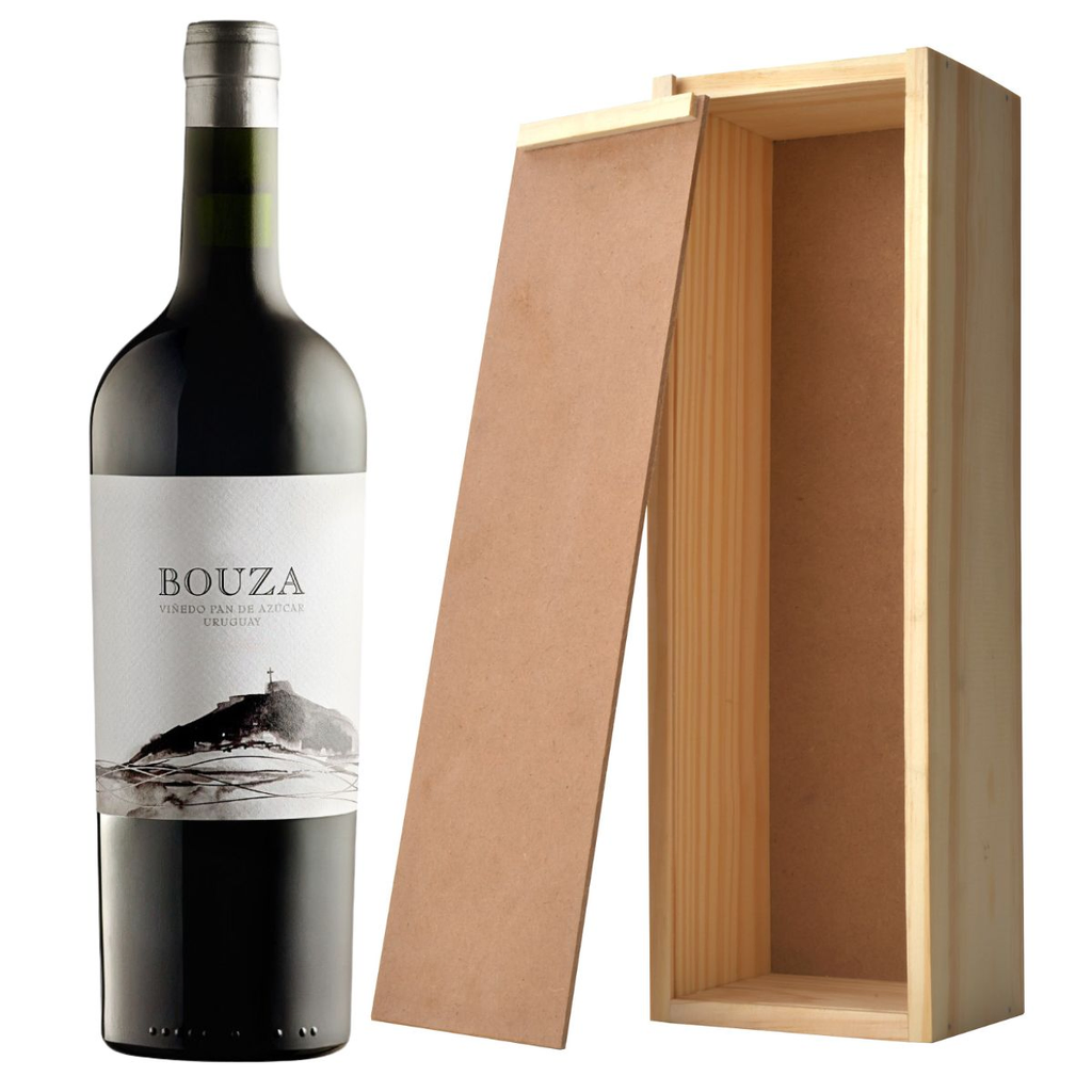 VINO BOUZA PAN DE AZUCAR EN CAJA DE MADERA