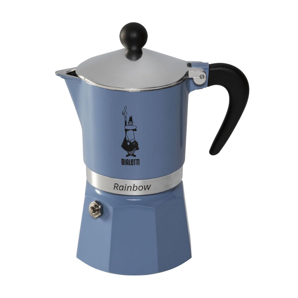 CAFETERA BIALETTI RAINBOW CELESTE ROMANTIC WILD 6 TZ