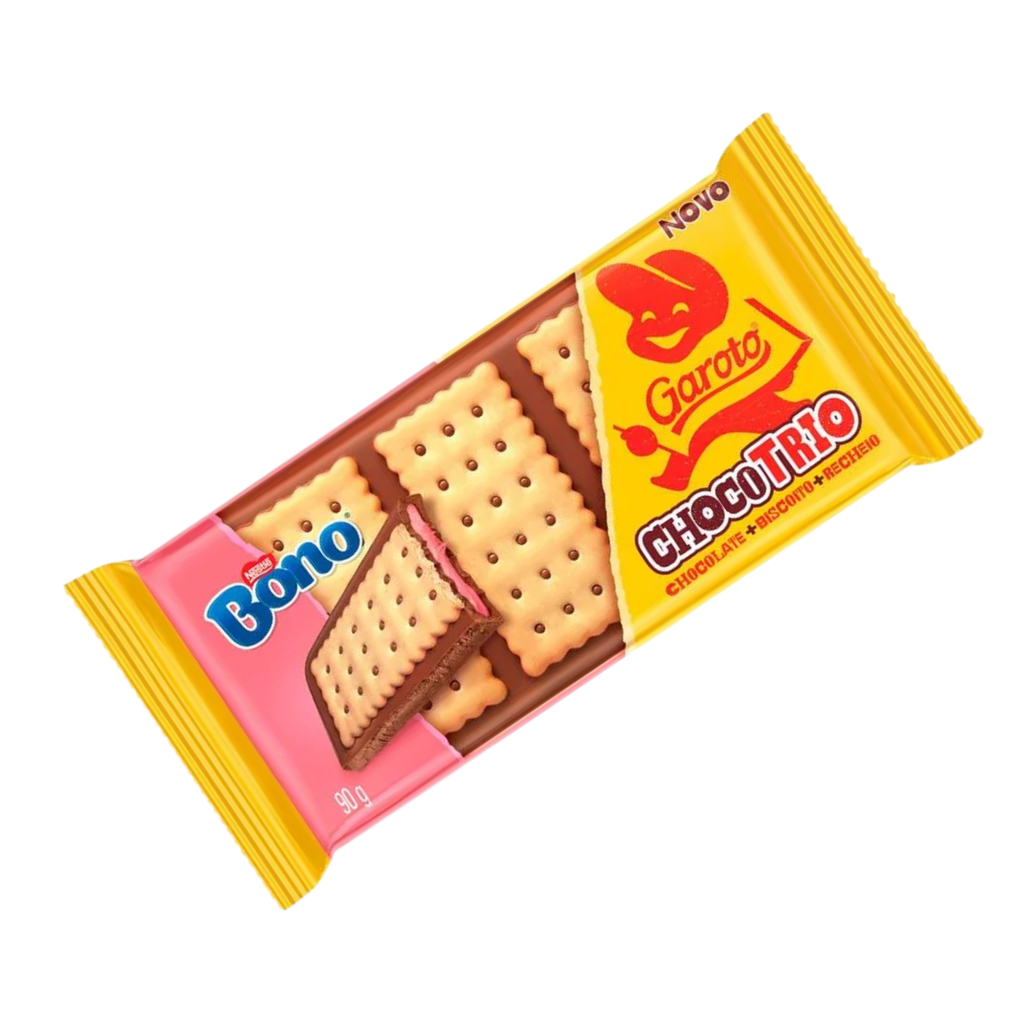 TABLETA GAROTO CHOCOTRIO FRUTILLA 90 GR - Imagen principal