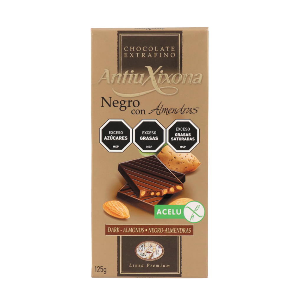 TABLETA ANTIUXIXONA DARK ALMENDRAS 125 GR