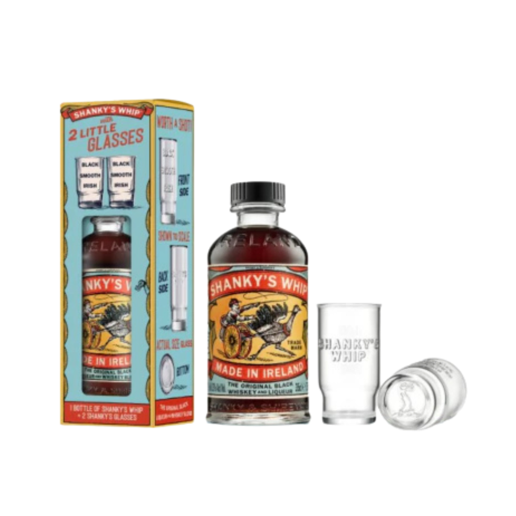 WHISKY SHANKYS WHIP BLACK 350 ML + 2 VASOS