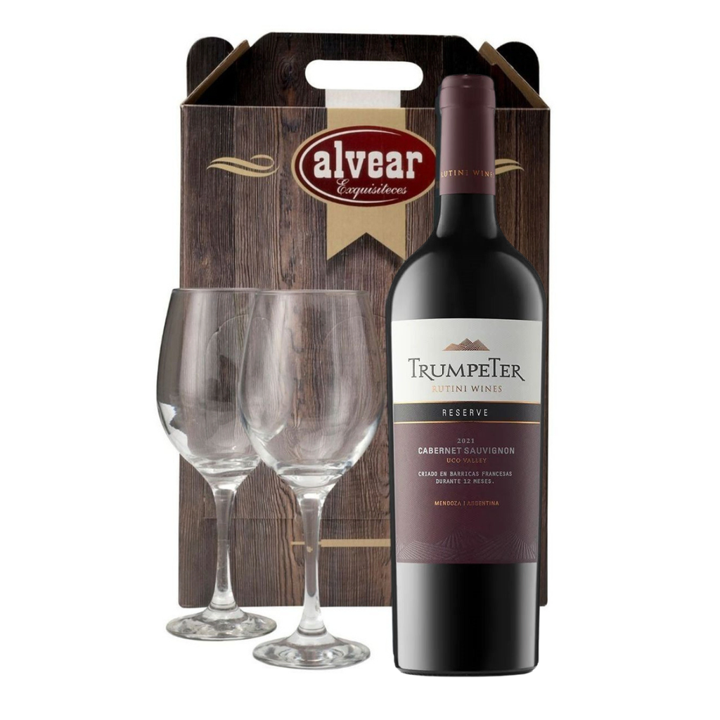 VINO TRUMPETER RESERVA + 2 COPAS