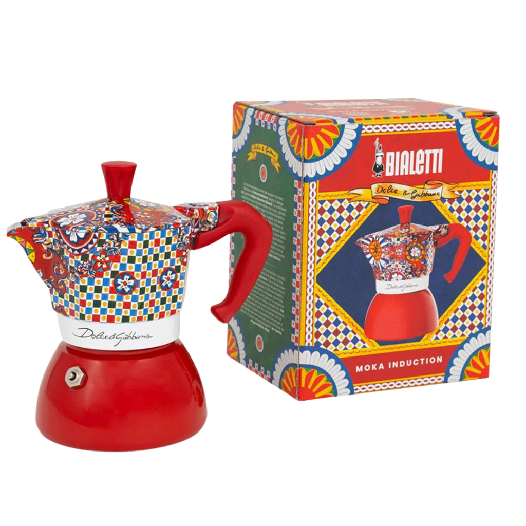 CAFETERA BIALETTI MOKA INDUCTION DOLCE Y GABANNA ROJA 4 TZ - Vista 2