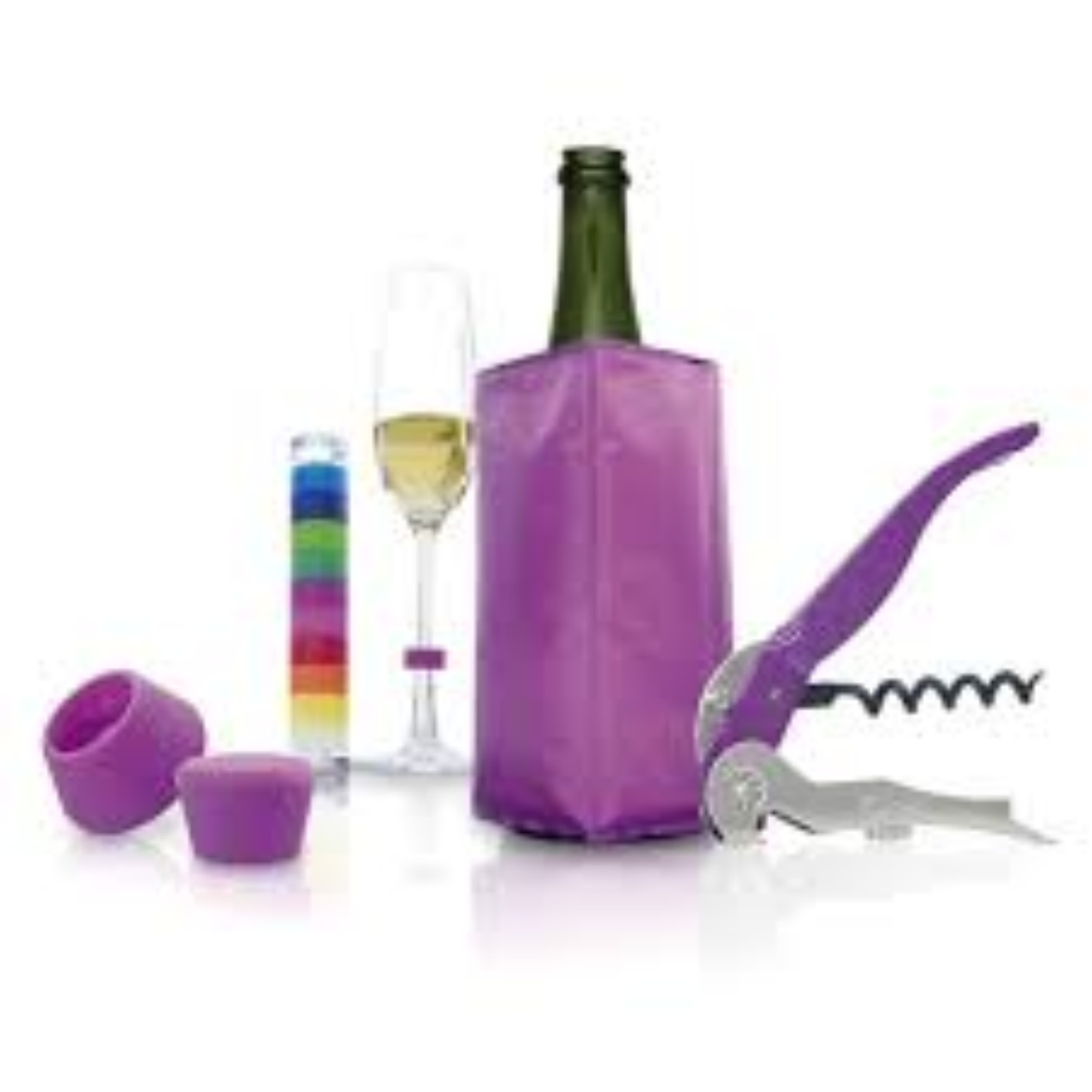 SET PARA VINO Y CHAMPAGNE 5 PIEZAS VIOLETA PULLTEX - Vista 2