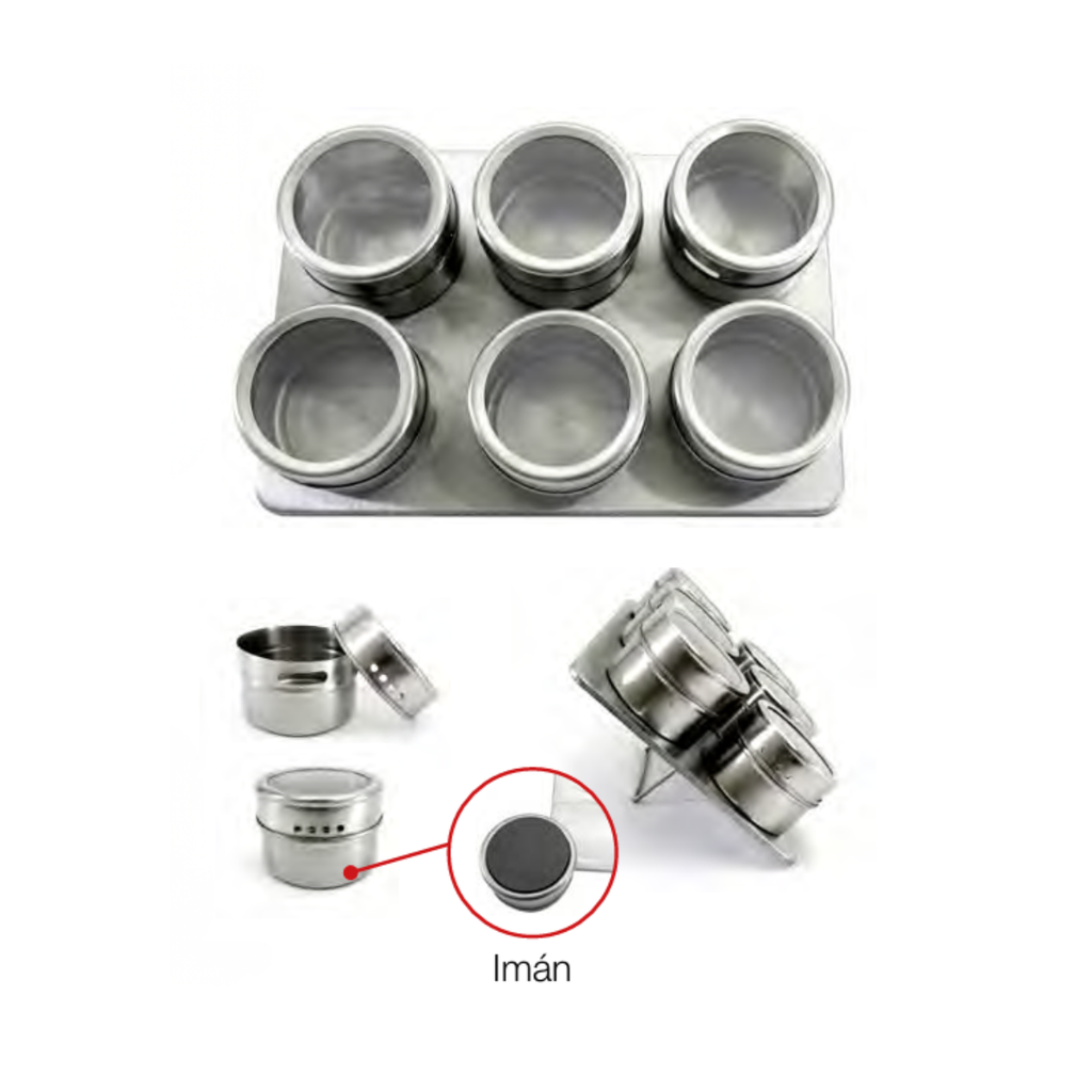 Especiero Imantado 6 Frascos - Imagen principal