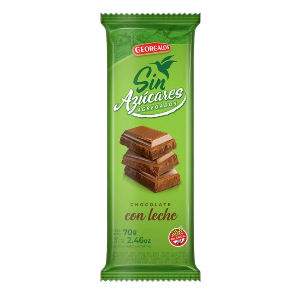 TABLETA GEORGALOS LECHE 0% AZUCAR 70 GR