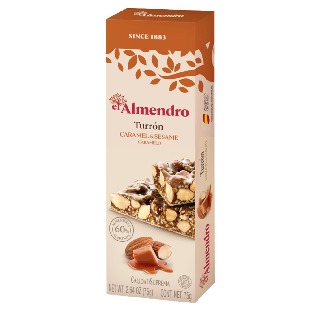 Turron el Almendro Caramel & Sesamo 75 gr - Imagen principal