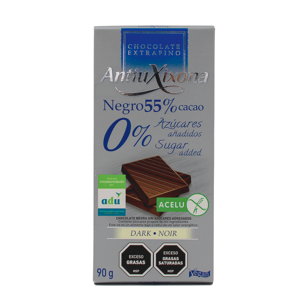 TABLETA ANTIUXIXONA DARK 55 % SIN AZUCAR 90 GR - Imagen principal