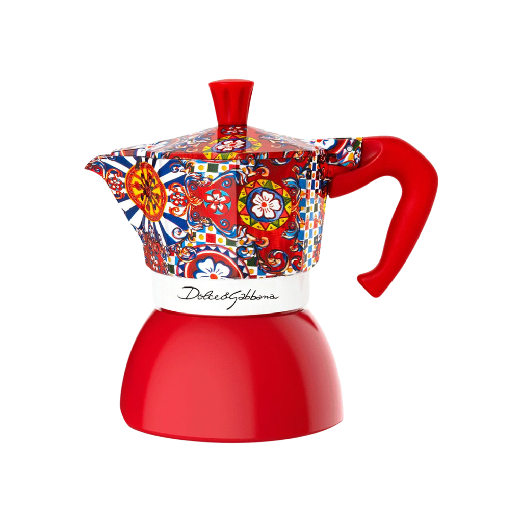 CAFETERA BIALETTI MOKA INDUCTION DOLCE Y GABANNA ROJA 4 TZ