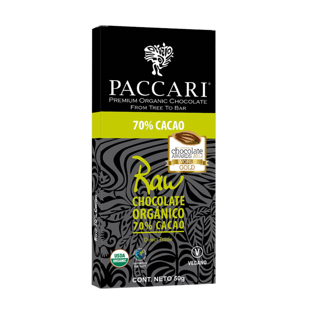 TABLETA PACCARI 70 % CACAO 50 GR