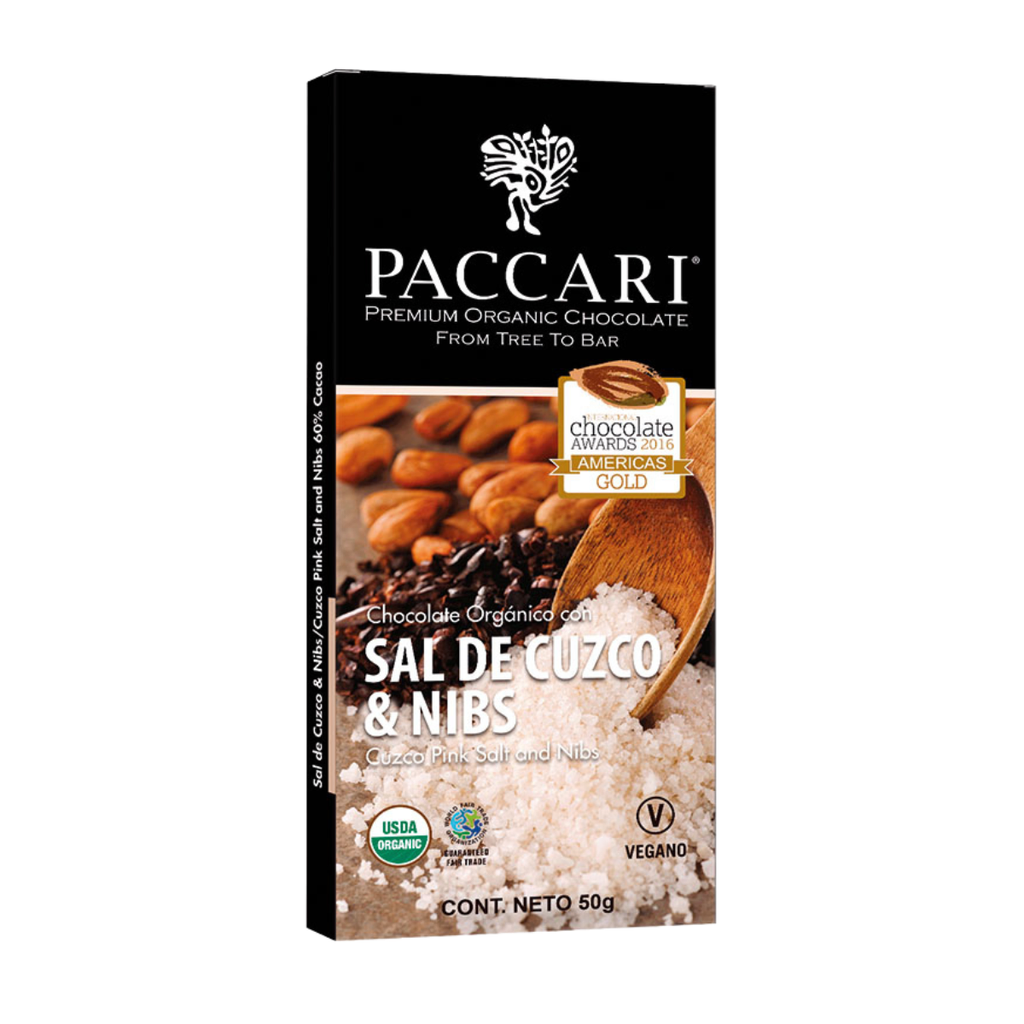 TABLETA PACCARI SAL DE CUZCO Y NIBS 50 GR - Imagen principal