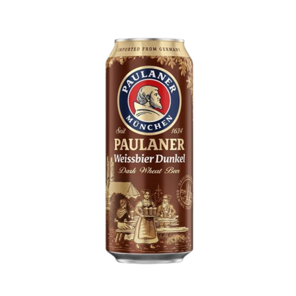 CERVEZA PAULANER TRIGO EXTRA NEGRA 500 ML LATA