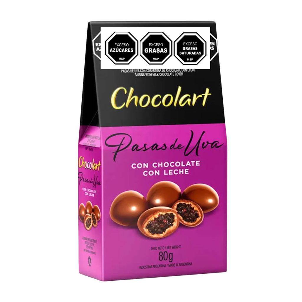 PASAS CON CHOCOLATE CHOCOLART 80 GR - Imagen principal
